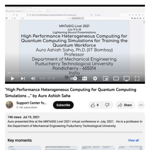 Screenshot for High Performance Heterogeneous Computing for Quantum Computing Simulations