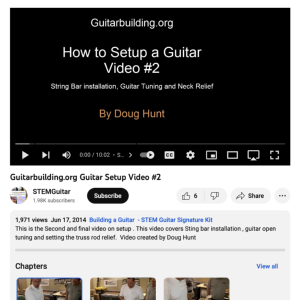 Screenshot for How to Setup a Guitar, Video 2