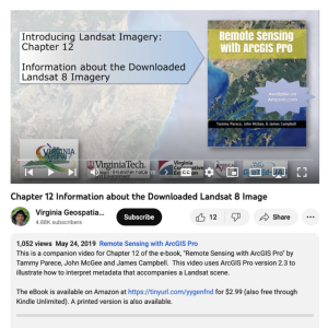 Screenshot for Information about the Downloaded Landsat 8 Image (Chapter 12 of 25)