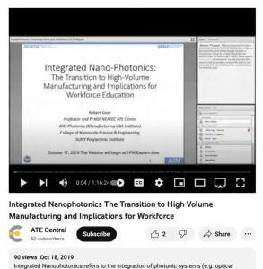 Screenshot for Integrated Nano-Photonics: The Transition to High-Volume Manufacturing and Implications for Workforce Education