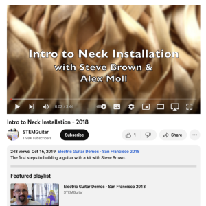 Screenshot for Intro to Neck Installation (Part 1 of 20)