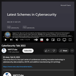 Screenshot for NWTC Cybersecurity Conference: Latest Schemes in Cybersecurity