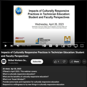 Screenshot for Impacts of Culturally Responsive Practices in Technician Education: Student and Faculty Perspectives