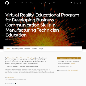 Screenshot for Virtual Reality: Educational Program for Developing Business Communication Skills in Manufacturing Technician Education
