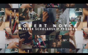 A screenshot of a Youtube video promoting the Robert Noyce Teacher Scholarship Program 