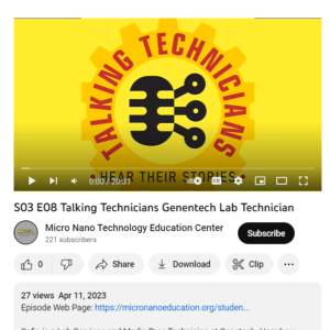 Screenshot for Talking Technicians: Genentech Lab Technician (Episode 8)