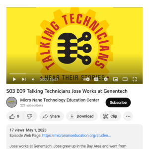 Screenshot for Talking Technicians: Jose Works at Genentech (Episode 9)