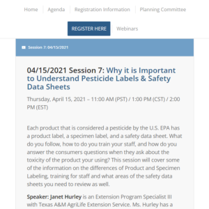 Screenshot for PACT Meeting: Why it is Important to Understand Pesticide Labels & Safety Data Sheets (Session 7 of 11)