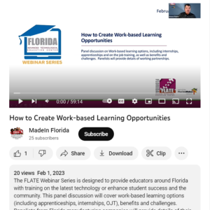 Screenshot for How to Create Work-based Learning Opportunities