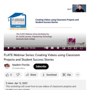 Screenshot for Creating Videos using Classroom Projects and Student Success Stories