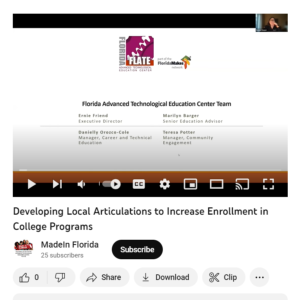 Screenshot for Developing Local Articulations to Increase Enrollment in College Programs