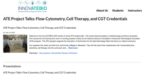 Screenshot for Flow Cytometry, Cell Therapy, and CGT Credentials