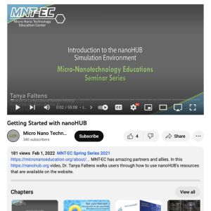 Screenshot for Introduction to the NanoHUB Simulation Environment
