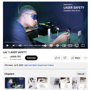 Screenshot for Laser Safety (Lab 1 of 23)