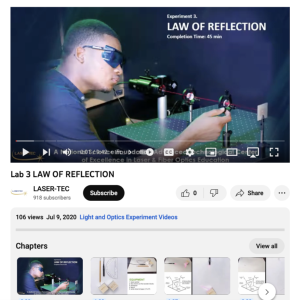 Screenshot for Law of Reflection (Lab 3 of 23)