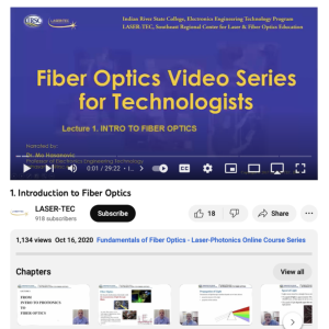 Screenshot for Lecture 1: Introduction to Fiber Optics