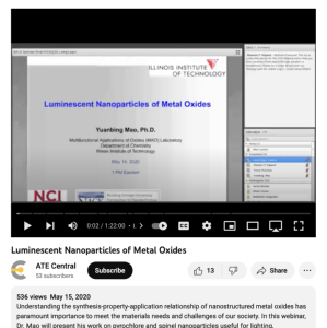 Screenshot for Luminescent Nanoparticles of Metal Oxides