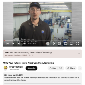Screenshot for MFG Your Future: Intro; Next Gen Manufacturing
