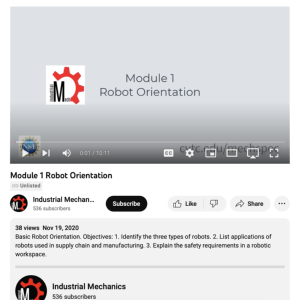 Screenshot for Module 1: Robot Orientation