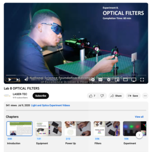 Screenshot for Optical Filters (Lab 8 of 23)