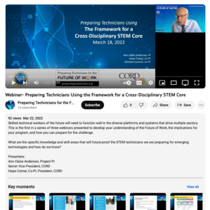 Screenshot for Preparing Technicians Using the Framework for a Cross-Disciplinary STEM Core