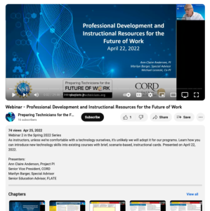 Screenshot for Professional Development and Instructional Resources for the Future of Work