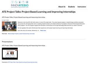 Screenshot for Project Based Learning and Improving Internships