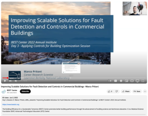 Screenshot for Improving Scalable Solutions for Fault Detection and Controls in Commercial Buildings