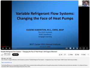 Screenshot for Variable Refrigerant Flow Systems -- Changing the Face of Heat Pumps