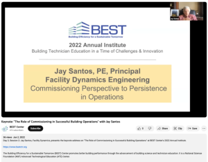 Screenshot for Keynote: The Role of Commissioning in Successful Building Operations With Jay Santos