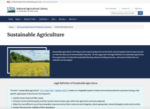Screenshot for Alternative Farming Systems Information Center: Sustainable Agriculture Tool