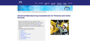 Screenshot for Advanced Manufacturing Competencies for Personal and Career Success