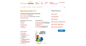Screenshot for High School Grades 9-12: Career Education Lessons for High School