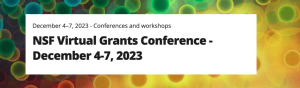 A screenshot of the NSF Virtual Grants Conference website