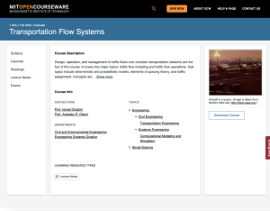 Screenshot for Transportation Flow Systems
