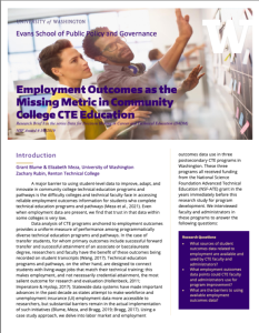 Screenshot for Employment Outcomes as the Missing Metric in Community College CTE Education