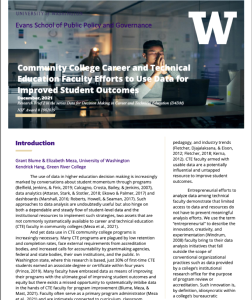 Screenshot for Community College Career and Technical Education Faculty Efforts to Use Data for Improved Student Outcomes