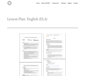 Screenshot for Lesson Plan: English (ELA)