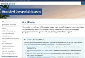 Screenshot for Branch of Geospatial Support
