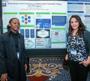 Students Ania Major, left, and Monica Tran are ambassadors for Hillsborough's cloud computing program.