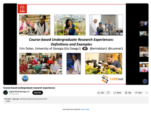 Screenshot for Course Based Undergraduate Research Experiences