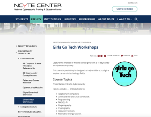 Screenshot for Girls Go Tech Workshops