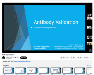 Screenshot for Antibody Validation