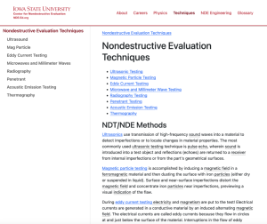 Screenshot for Nondestructive Evaluation Techniques