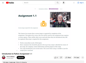 Screenshot for Introduction to Python, Assignment 1.1 (Module 1 of 9)