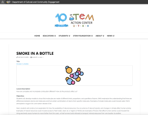 Screenshot for Smoke in a Bottle Lesson