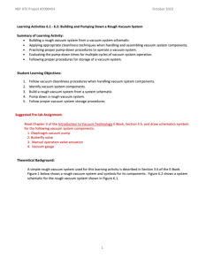 Screenshot for Learning Activities 6.1 - 6.2: Building and Pumping Down a Rough Vacuum System