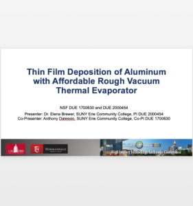 Screenshot for Thin Film Deposition of Aluminum with Affordable Rough Vacuum Thermal Evaporator