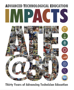 The graphic cover of the new ATE Impacts book
