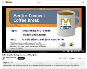 Screenshot for Coffee Break - Conducting Research on ATE projects